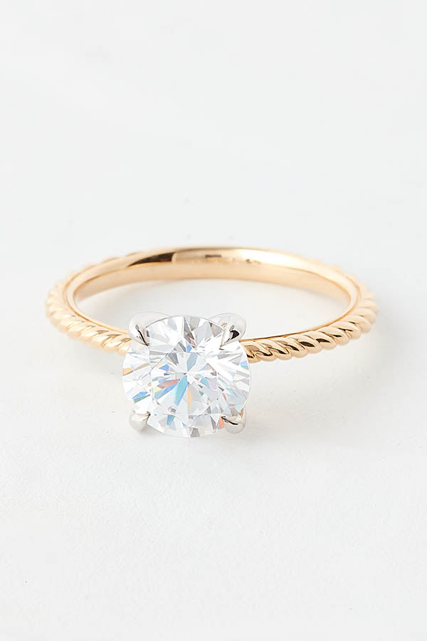 Sterling Silver CZ Minimalist Diamond Ring Valentines Day, - Ringcrush